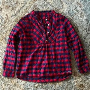 Vineyard Vines Kids Red and Blue Checkered Button Down Shirt